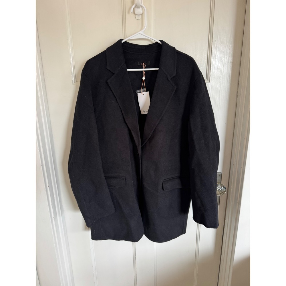 NWT Quince black Double-Faced Merino Wool Soft Blazer size xl